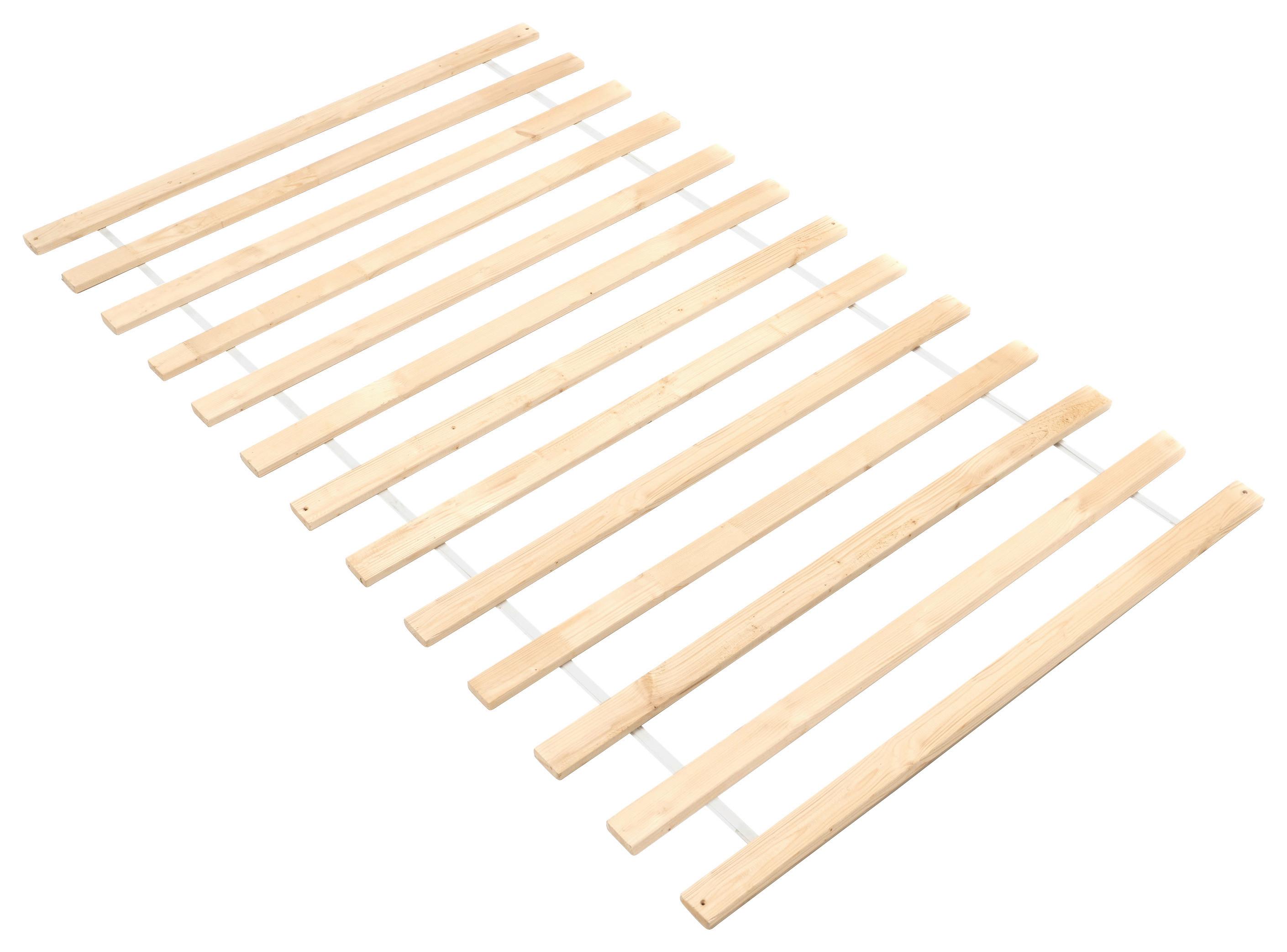 Rollrost Rolli 140x200 cm Echtholz 13 Leisten - Naturfarben, KONVENTIONELL, Holz (140/200cm)