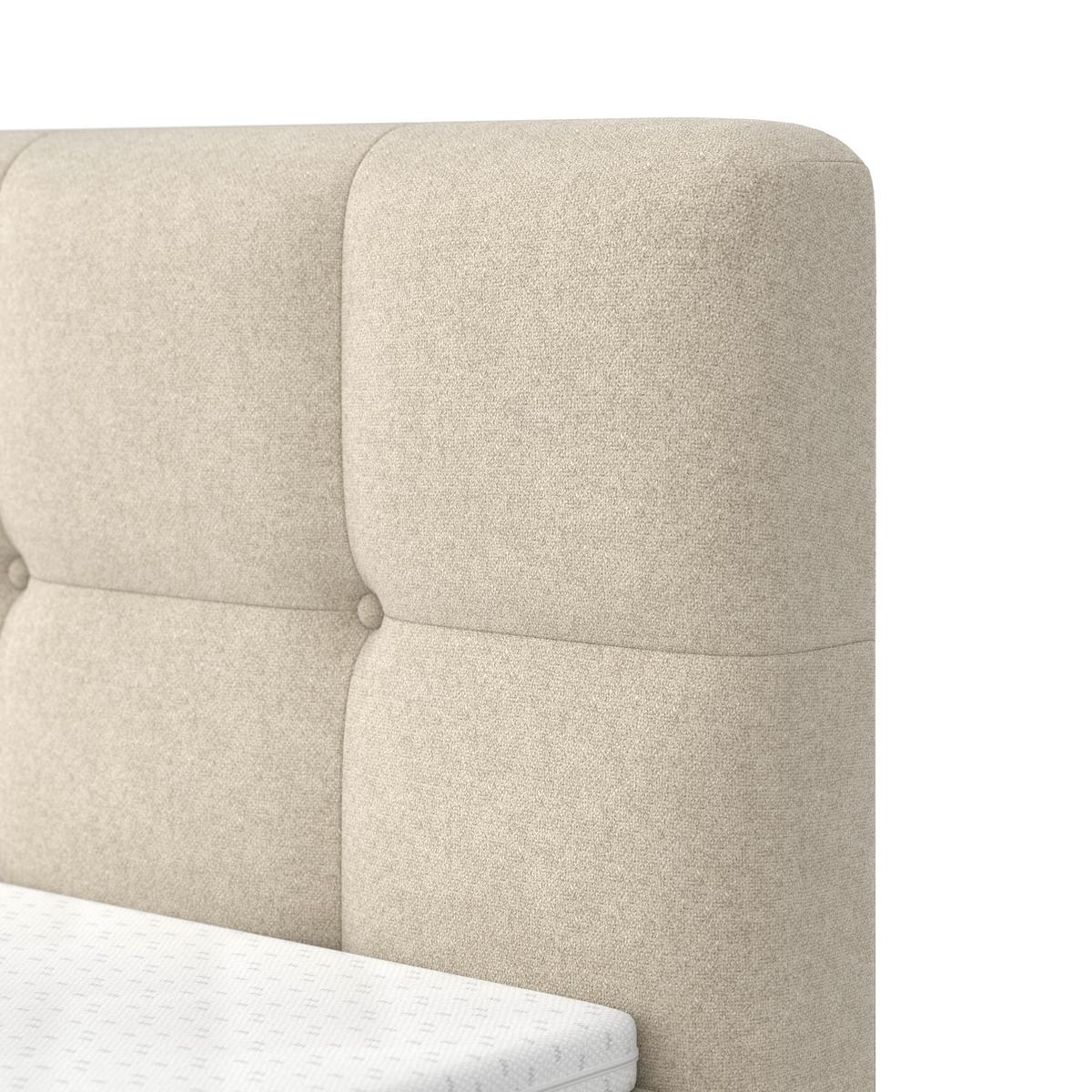 Posteľ boxspring MARBELLA 180x200, béžová - čierna/béžová, Modern, kov/drevo (180/200cm) - Bessagi Home