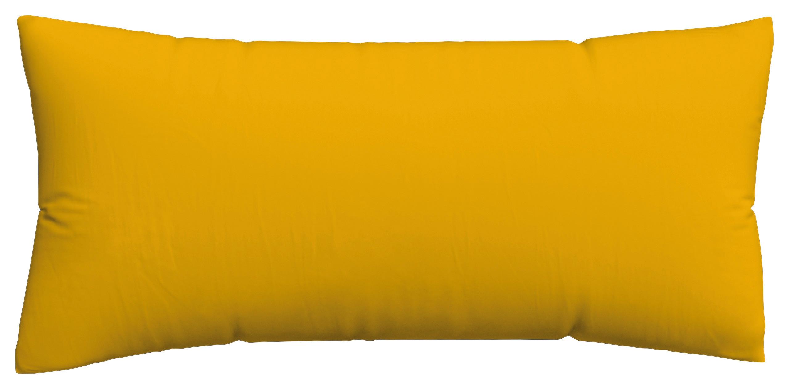 Kissenbezug Knitted 40x80 cm Jersey Dunkelgelb - Dunkelgelb, Basics, Textil (40/80cm) - Schlafgut