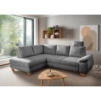 Eckschlafsofa Positano Silberfarben S: 206x265 Cm - Wildeiche/Silberfarben, MODERN, Textil (206/265cm) - Livetastic