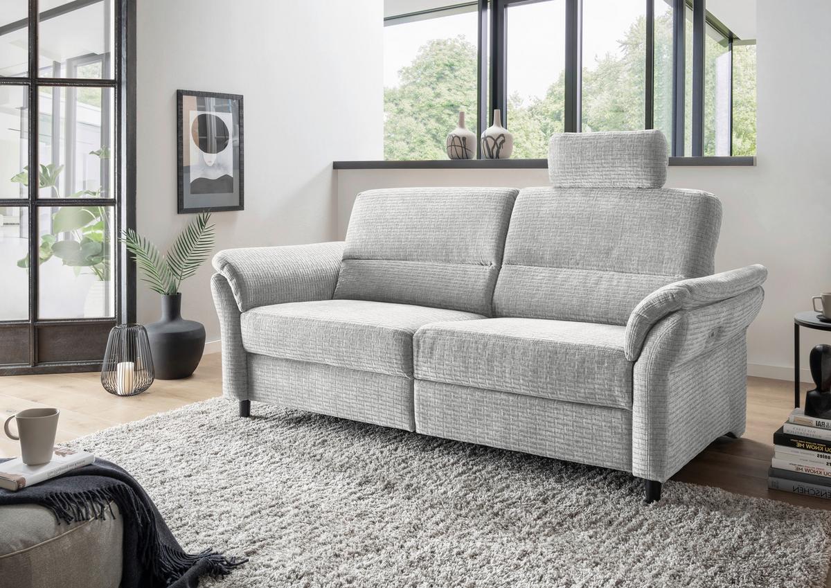 3-Sitzer-Sofa Cavoli, Weiß B: 192 cm - Schwarz/Weiß, MODERN, Textil (192/90/89cm) - Livetastic