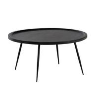 Couchtisch Schwarz L: 75 cm - Schwarz, Design, Holz/Metall (75/75/38cm) - MID.YOU