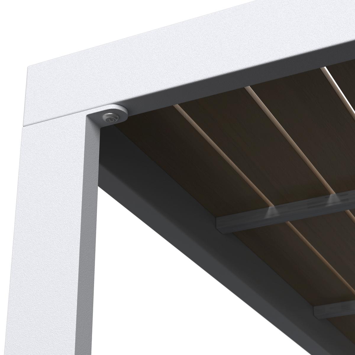 JEDÁLENSKÁ TERASOVÁ SÚPRAVA VENEYA - sivá/prírodná farba, Modern, kov/textil - Bessagi Garden