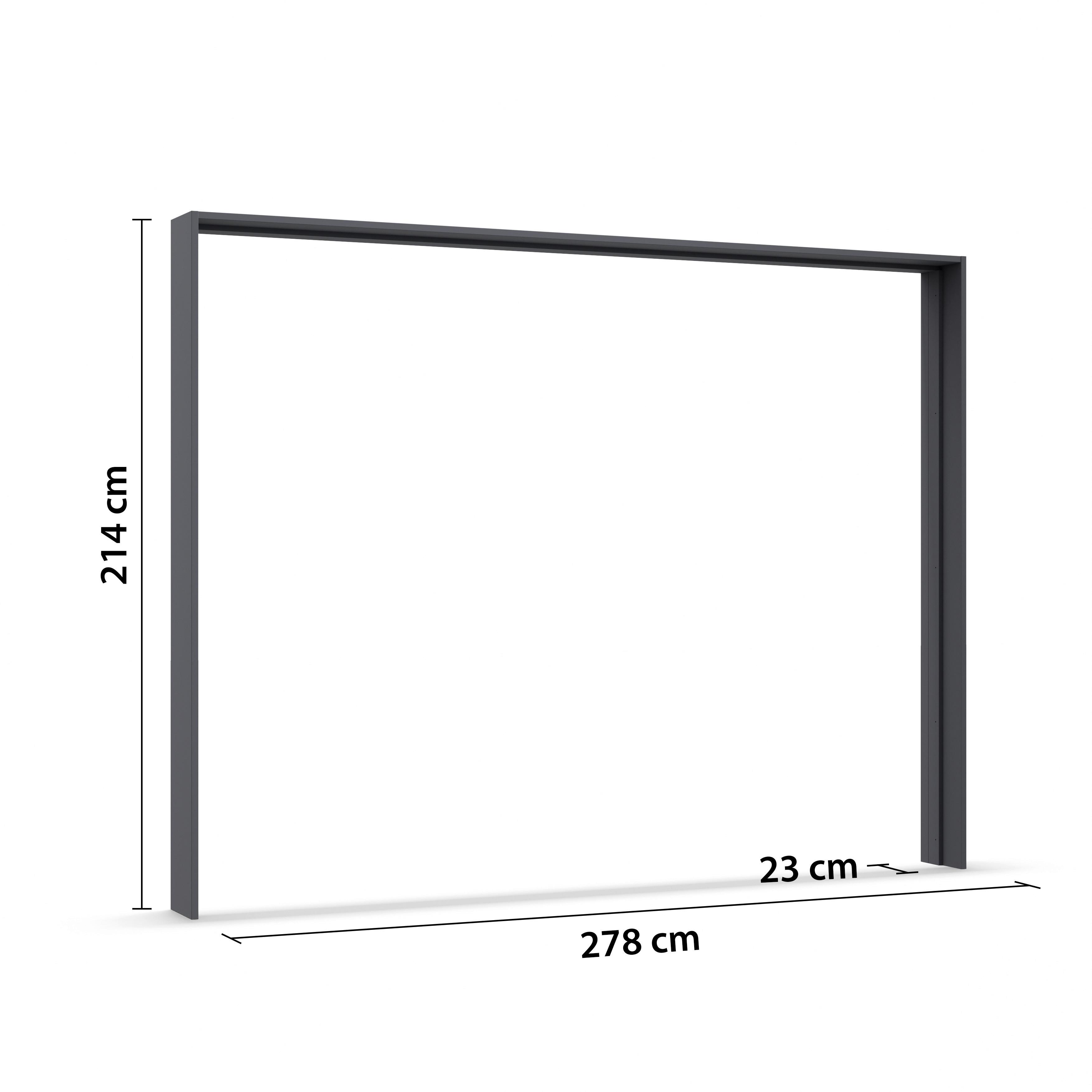 Paspartový rám ELARA šedá metalická, pro š. 270 cm - šedá, Konvenční, kompozitní dřevo (278/214/23cm)
