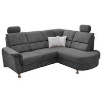 Ecksofa Parole Anthrazit S:231/184 Cm - Chromfarben/Anthrazit, KONVENTIONELL, Textil (231/184cm) - Livetastic