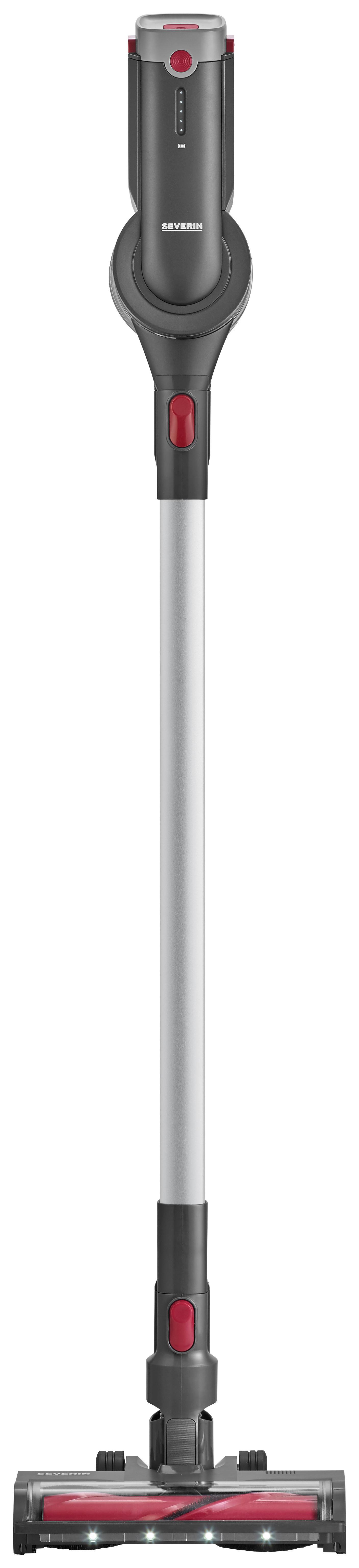 Akku-Staubsauger ohne Beutel 2-In 1 Funktion - Anthrazit/Rot, Basics, Kunststoff (24/11,5/21cm) - Severin