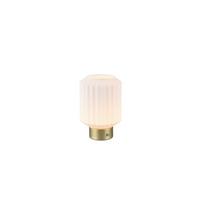 Akku-Tischleuchte R57761101 - Messingfarben/Weiß, KONVENTIONELL, Glas/Metall (13,0/19,5cm)