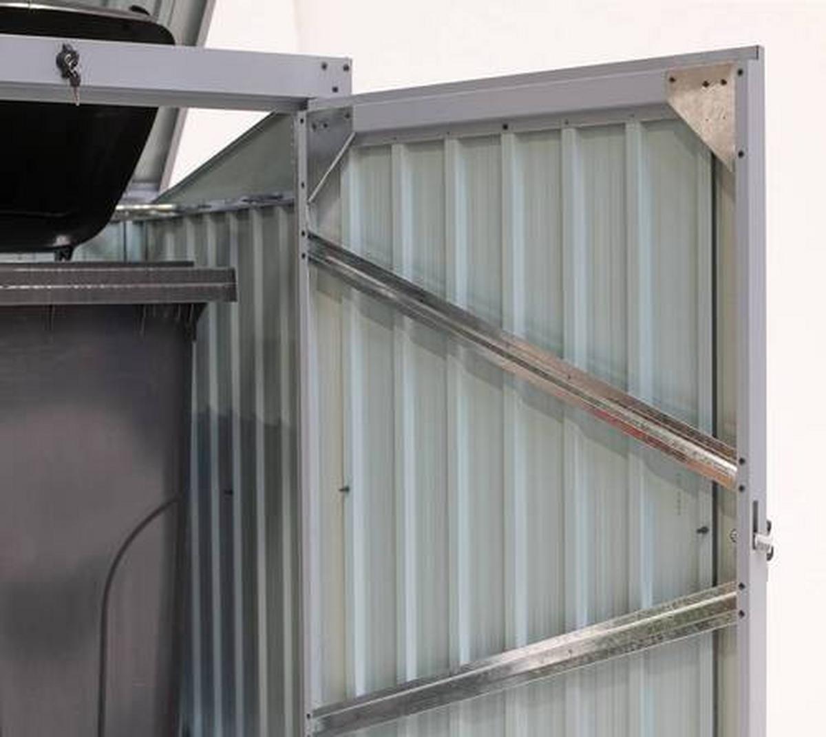 Mülltonnenbox Mülltonnenbox 3x3 - Anthrazit, Basics, Metall (104/134/101cm)