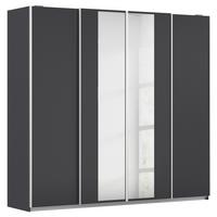 Schwebetürenschrank Altera Dunkelgrau B: 226 Cm - Klar/Dunkelgrau, MODERN, Holzwerkstoff (226/211/62cm) - Rauch Möbel