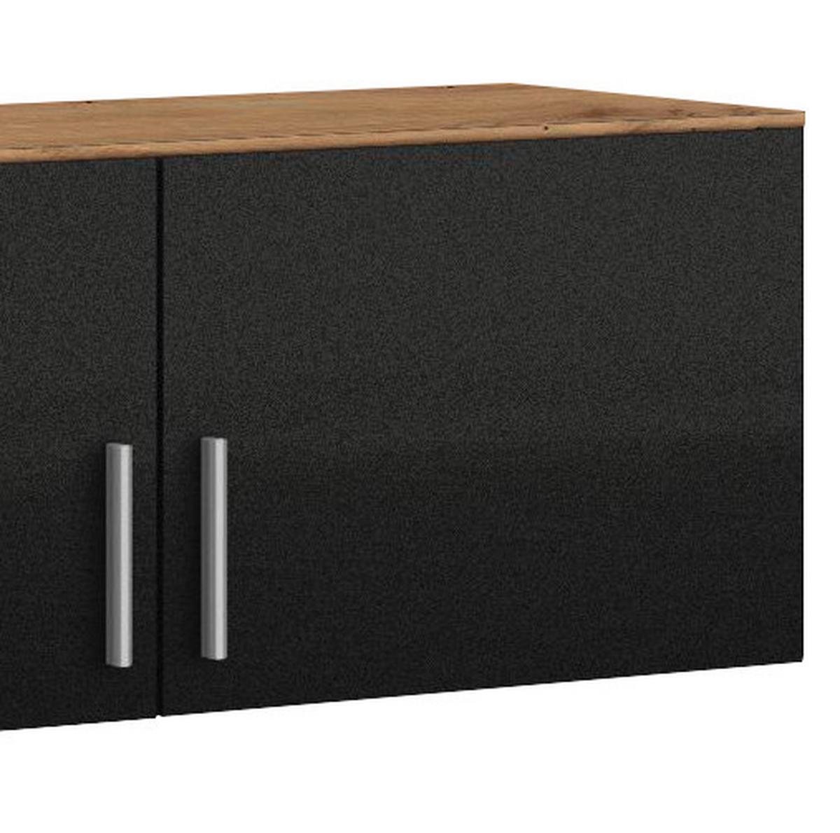 Felsőszekrény Celle Extra - Artisan tölgy/sötétszürke, Design, faalapú anyag (91/39/54cm)