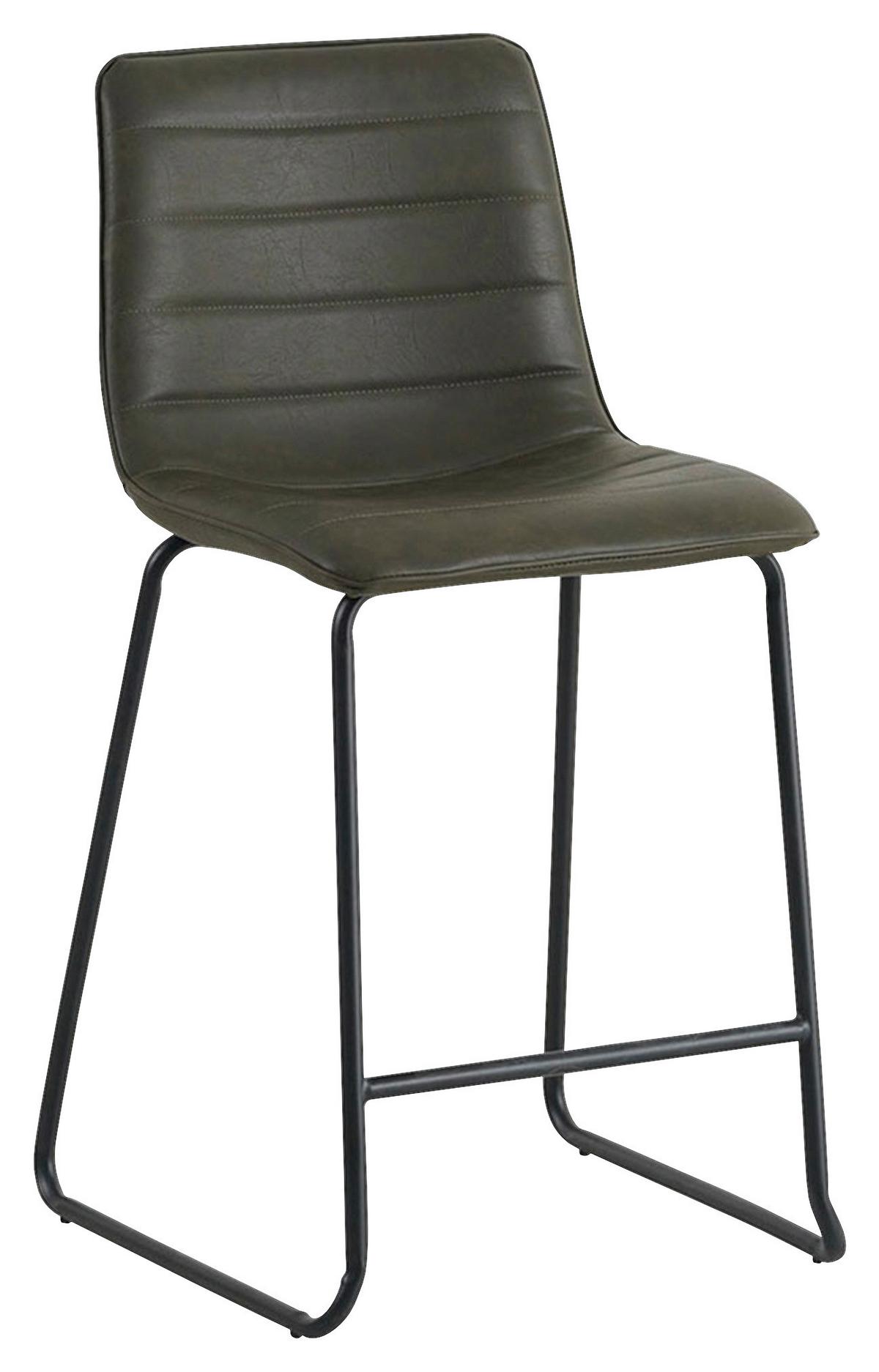 Barhocker-Set Milan - Dunkelgrün/Schwarz, KONVENTIONELL, Kunststoff/Textil (49/98/54,5cm) - MID.YOU