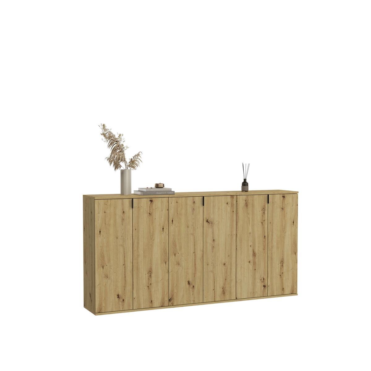 Schuhschrank Projekt X Eiche Artisan B: 183 Cm - Eiche Artisan, KONVENTIONELL, Holzwerkstoff (183/99/34cm) - MID.YOU