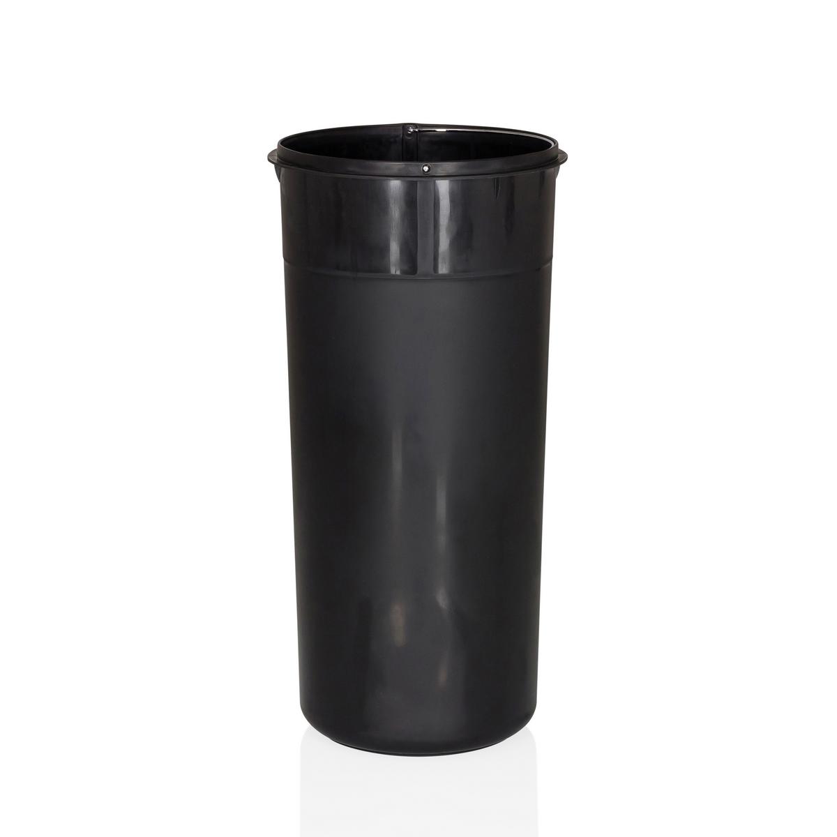 ABFALLEIMER Clean Bamboo Schwarz B: 37cm - Schwarz, MODERN, Kunststoff/Metall (37/64,5/29cm) - MID.YOU