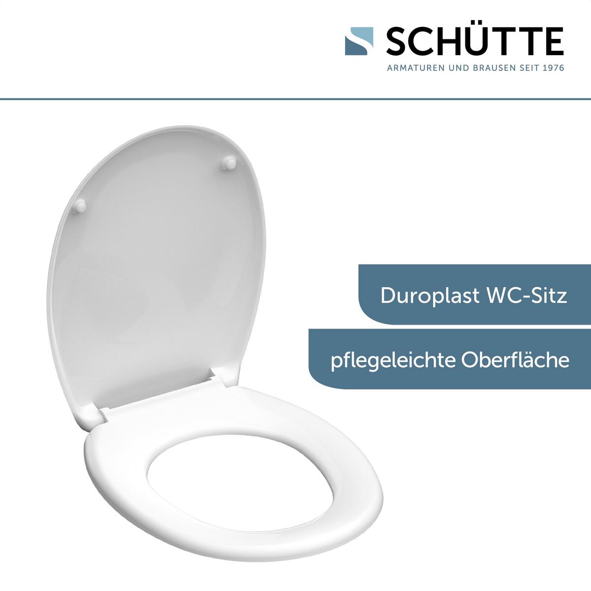 Wc-sitz Weiß B: 45,6 Cm - Weiß, Basics, Kunststoff (45,6/5,5/37,1cm) - Schütte