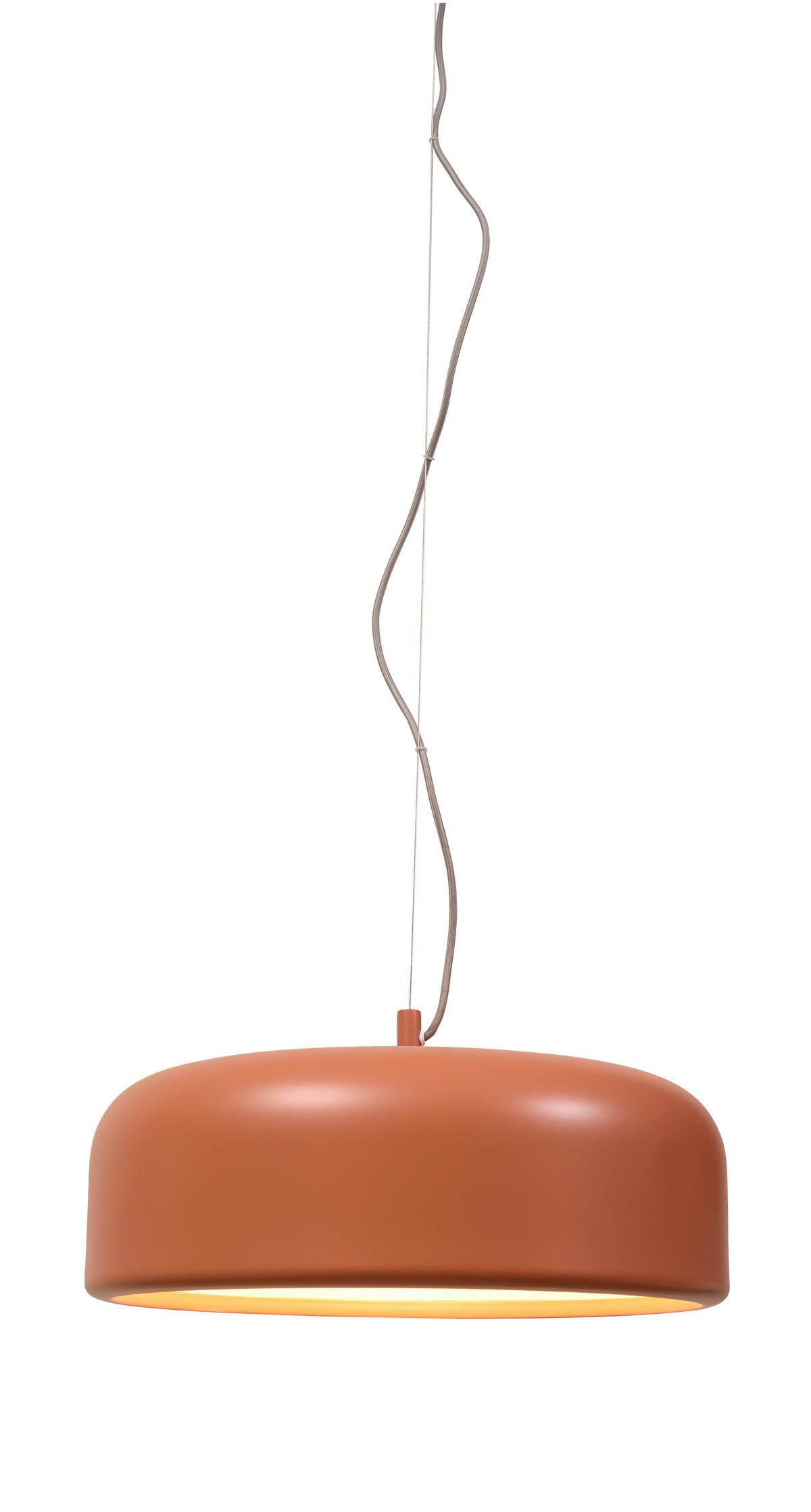 Hängeleuchte Marseille H: 176 cm höhenverstellbar - Terracotta, Design, Metall (47/176/23cm) - It's about Romi