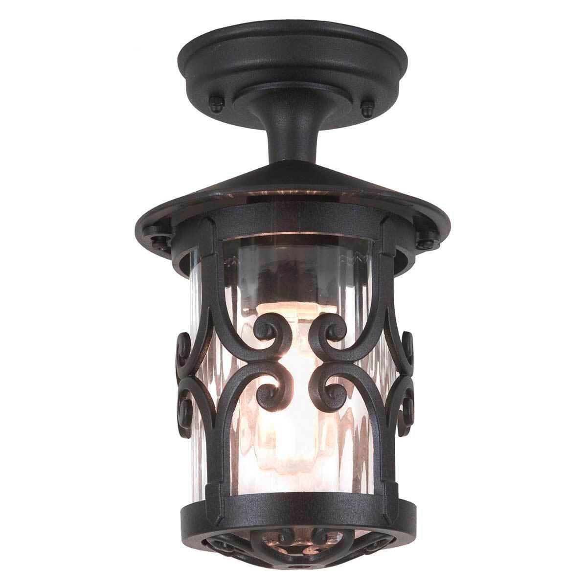 Außendeckenleuchte Bl13a-Black - Schwarz, KONVENTIONELL, Glas/Metall (15/26cm) - Elstead Lighting