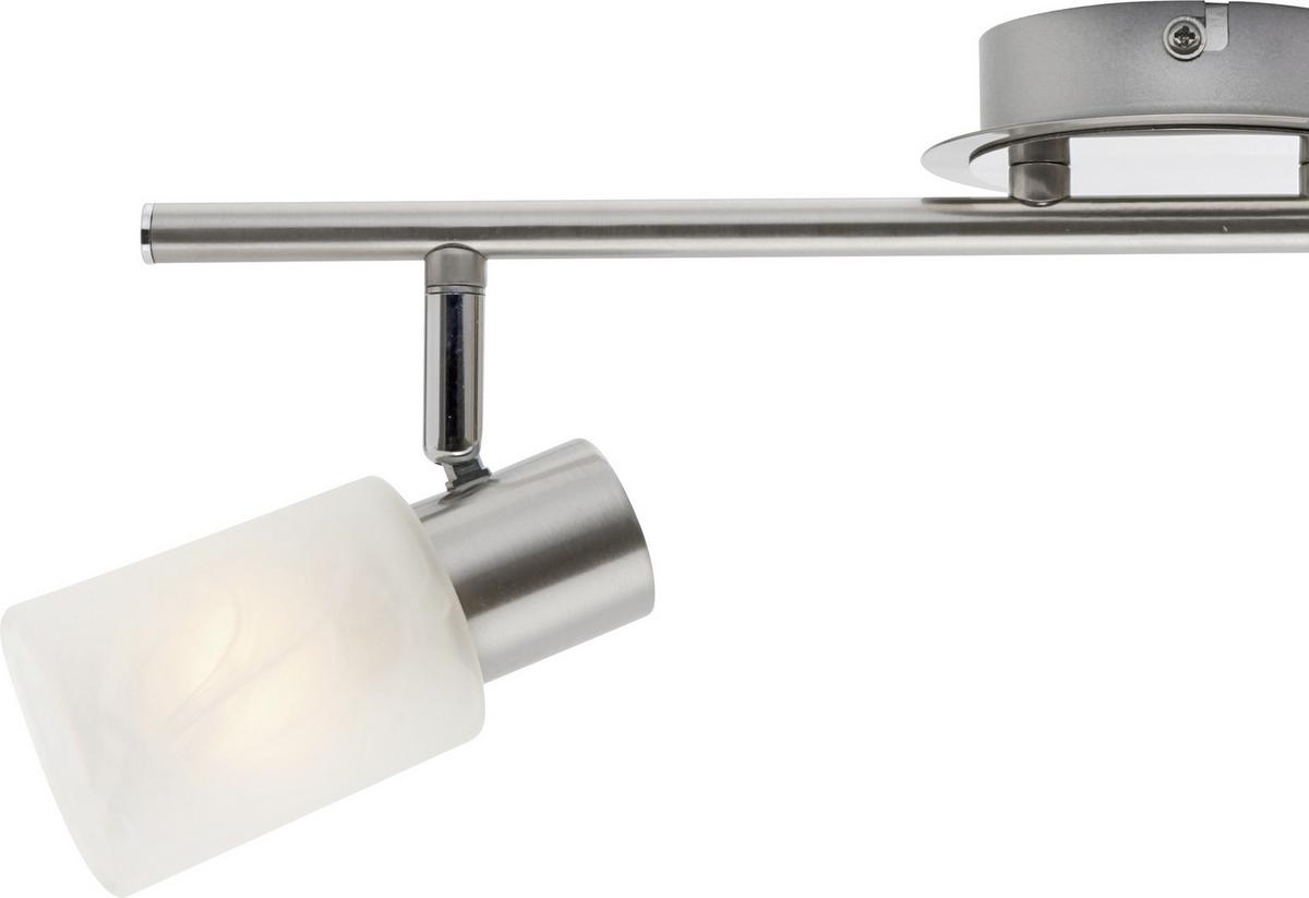 Strahler Elke 2-Flammig verstellbar L: 41,5 cm - Chromfarben/Weiß, KONVENTIONELL, Glas/Metall (41,5cm) - James Wood