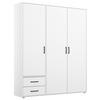 Drehtürenschrank Mit Schubladen 140 cm Weiß - Weiß, MODERN, Holzwerkstoff (140/194/53cm) - Rauch Möbel