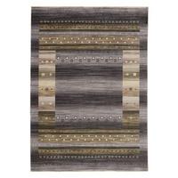 Webteppich Oculus Grau 90x190 cm - Beige/Schwarz, Basics, Textil (90/190cm) - Novel