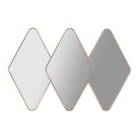 Nástěnné zrcadlo zlatá - barvy zlata, Romantický / Rustikální, kov/plast (125/84/4,5cm) - Premium Living