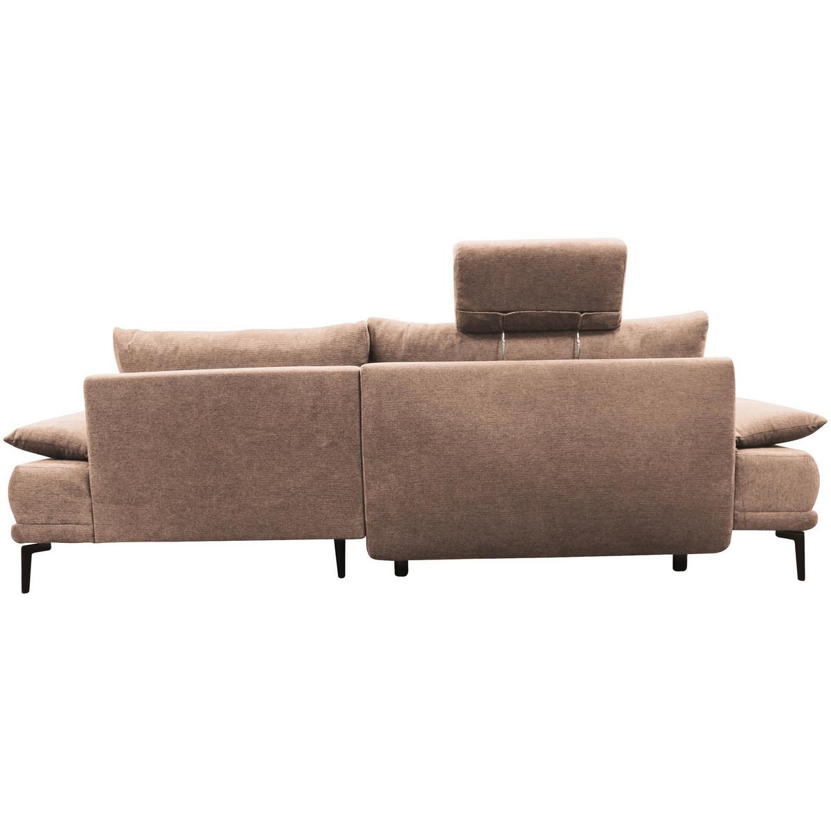 Ecksofa mit Bettkasten Lagacy 260x192 cm Webstoff Beige - Beige/Schwarz, Design, Textil (260/192cm) - MID.YOU