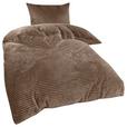 Bettwäsche 140x200 Cm Sina Taupe - Taupe, MODERN, Textil (140/200cm) - Luca Bessoni