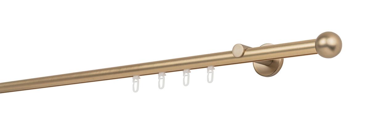 Rundstangengarnitur Goldfarben L: 140 Cm - Goldfarben, Basics, Metall (140cm)