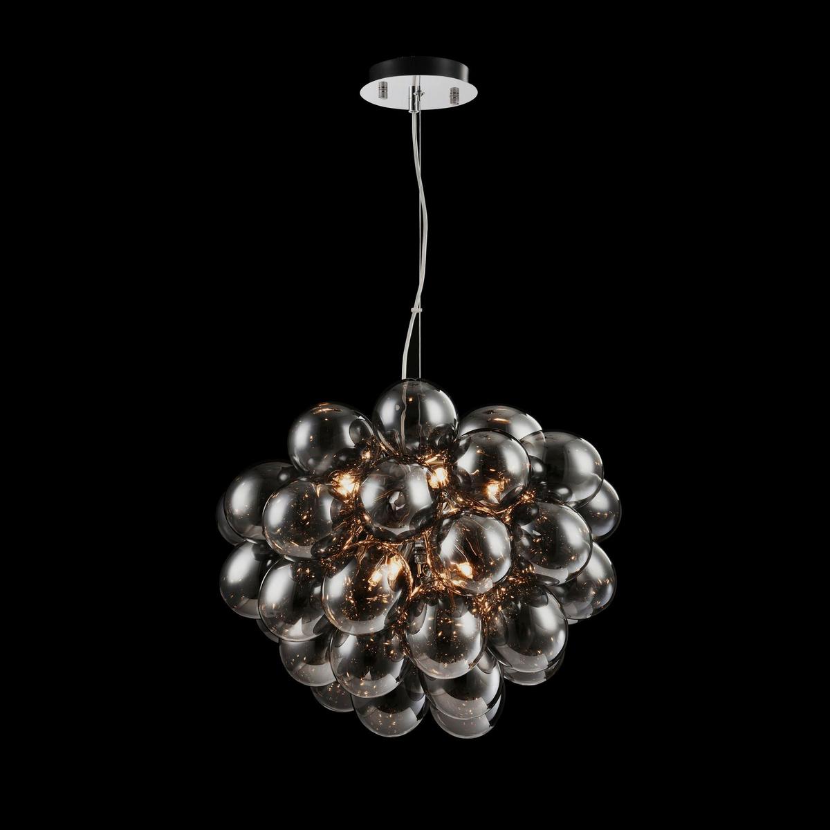 Pendelleuchte Balbo - Grau/Nickelfarben, Trend, Glas/Metall (50/40/50cm) - MAYTONI