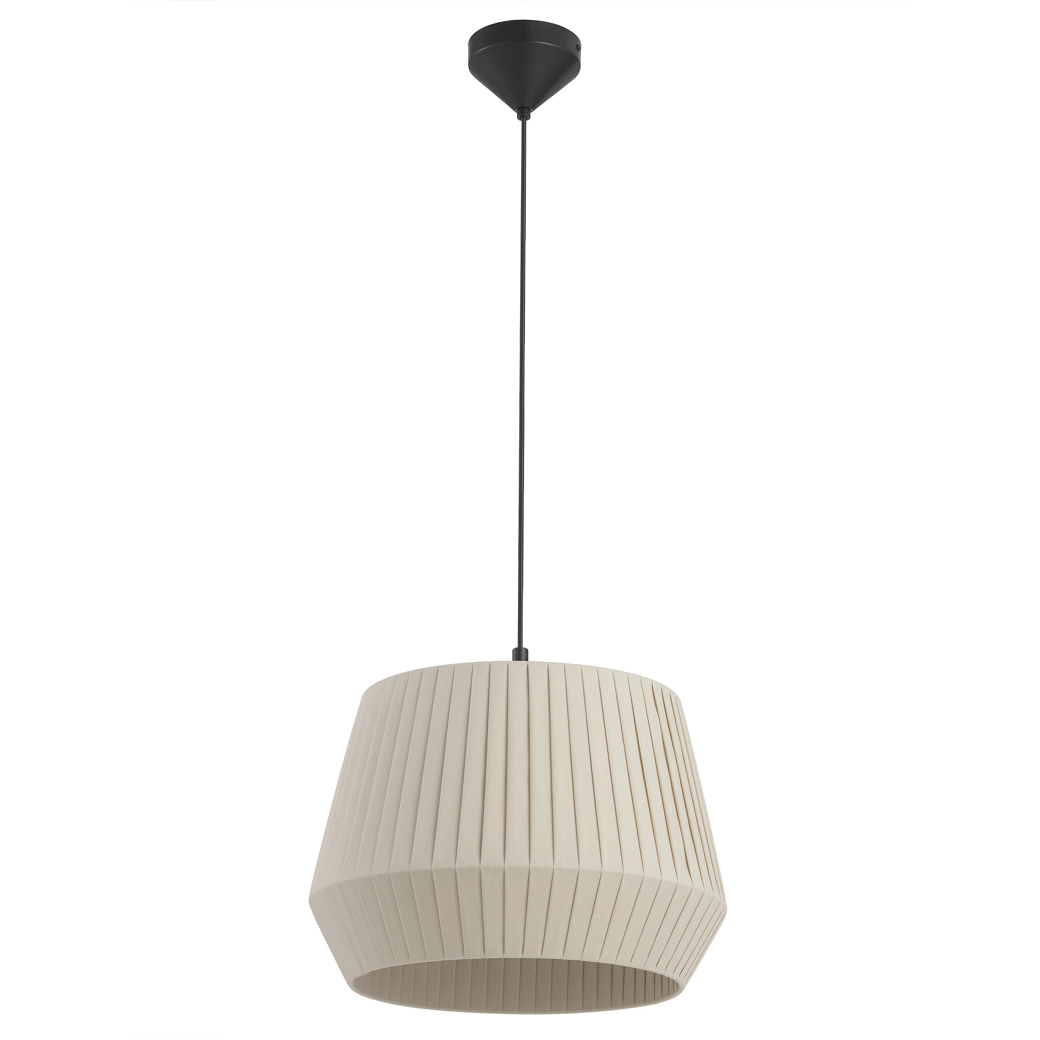 Hängeleuchte Beige B: 40 cm - Beige, Natur, Textil (40/34cm) - Nordlux