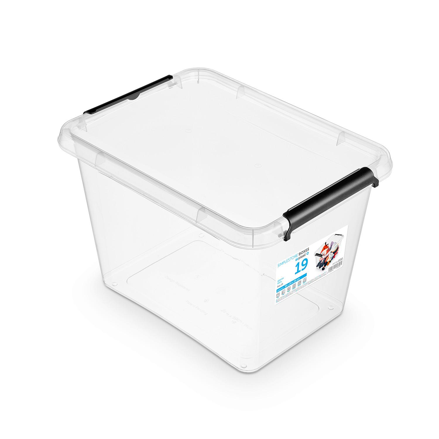 BOX S VÍKEM SVEN 19L - černá/průhledné, Konvenční, plast (39/29/26,5cm) - Based