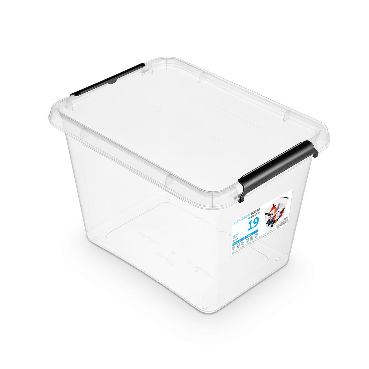 BOX S VÍKEM SVEN 19L - černá/průhledné, Konvenční, plast (39/29/26,5cm) - Based