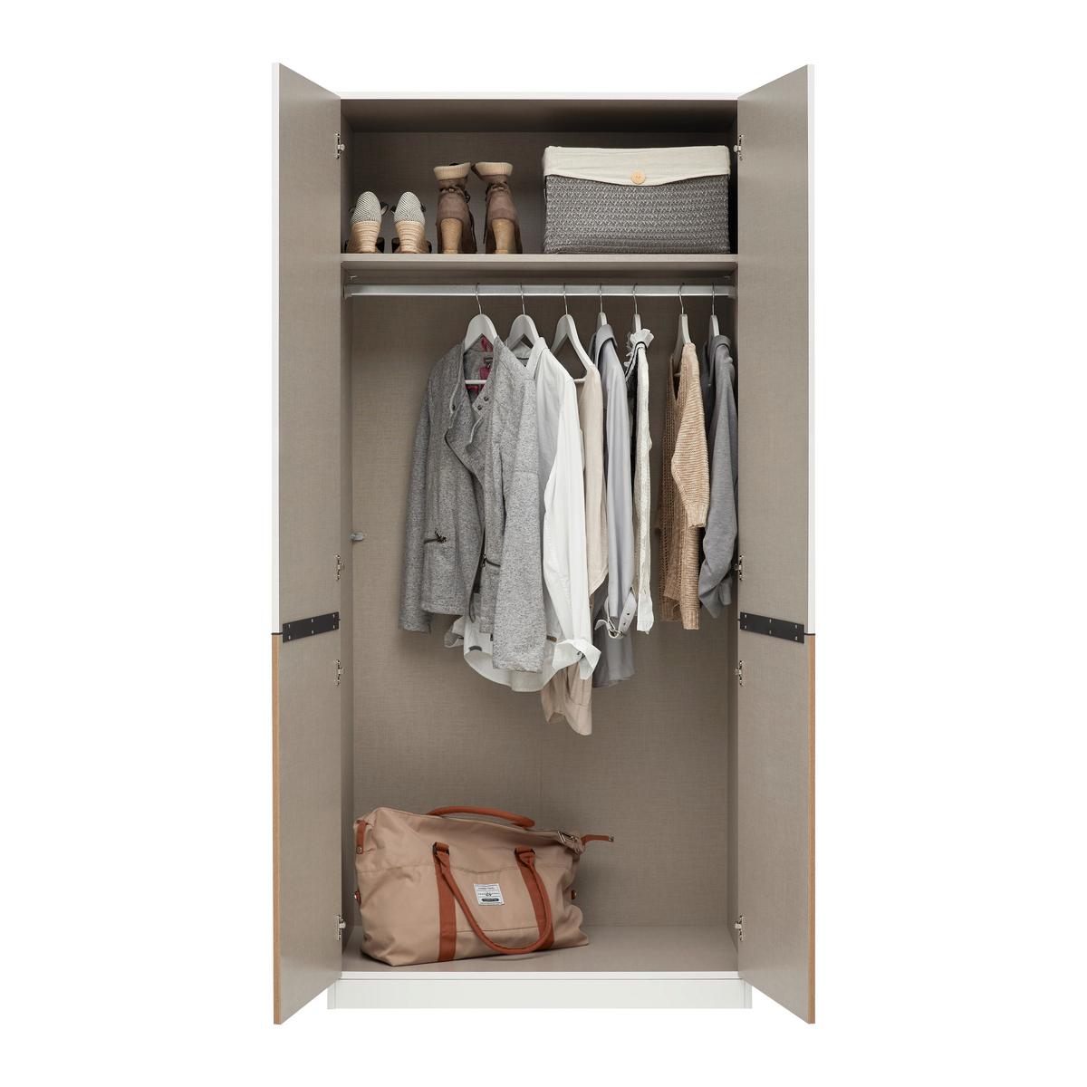 SKRIŇA S OTOČNÝMI DVERAMI MAX-EXTRA - sivá/biela, Konventionell, kompozitné drevo/plast (91/197/54cm)