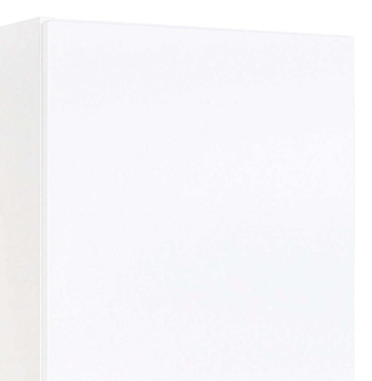 Hochschrank Mit Türdämpfer Siena 40cm, Weiß/eiche Dekor - Weiß/Silbereichenfarben, MODERN, Holzwerkstoff (40/154/27cm) - Held