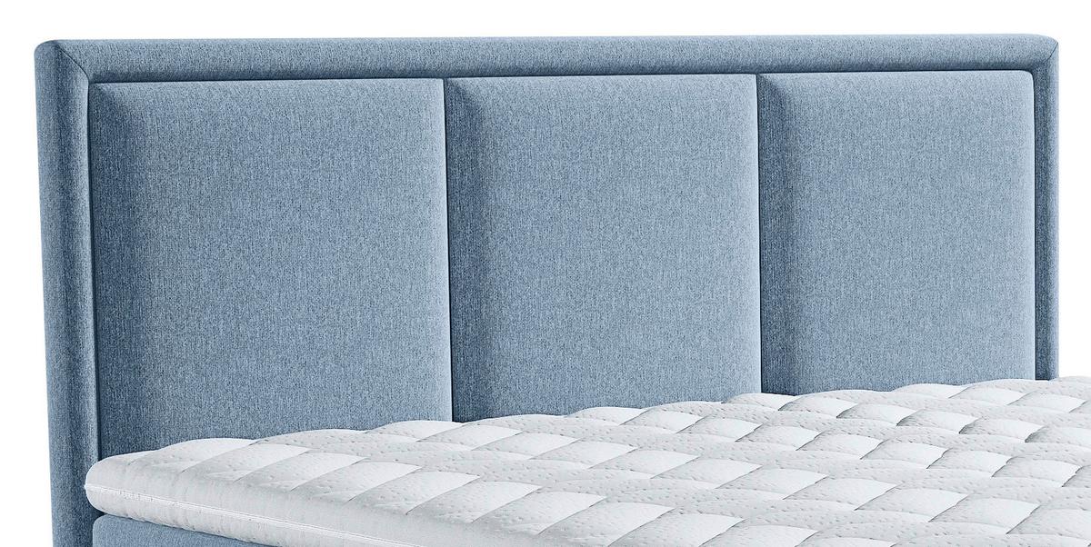 Boxspringbett Mit Topper & Bettkasten 160x200 Swing K - Blau, Design, Textil (160/200cm) - MID.YOU