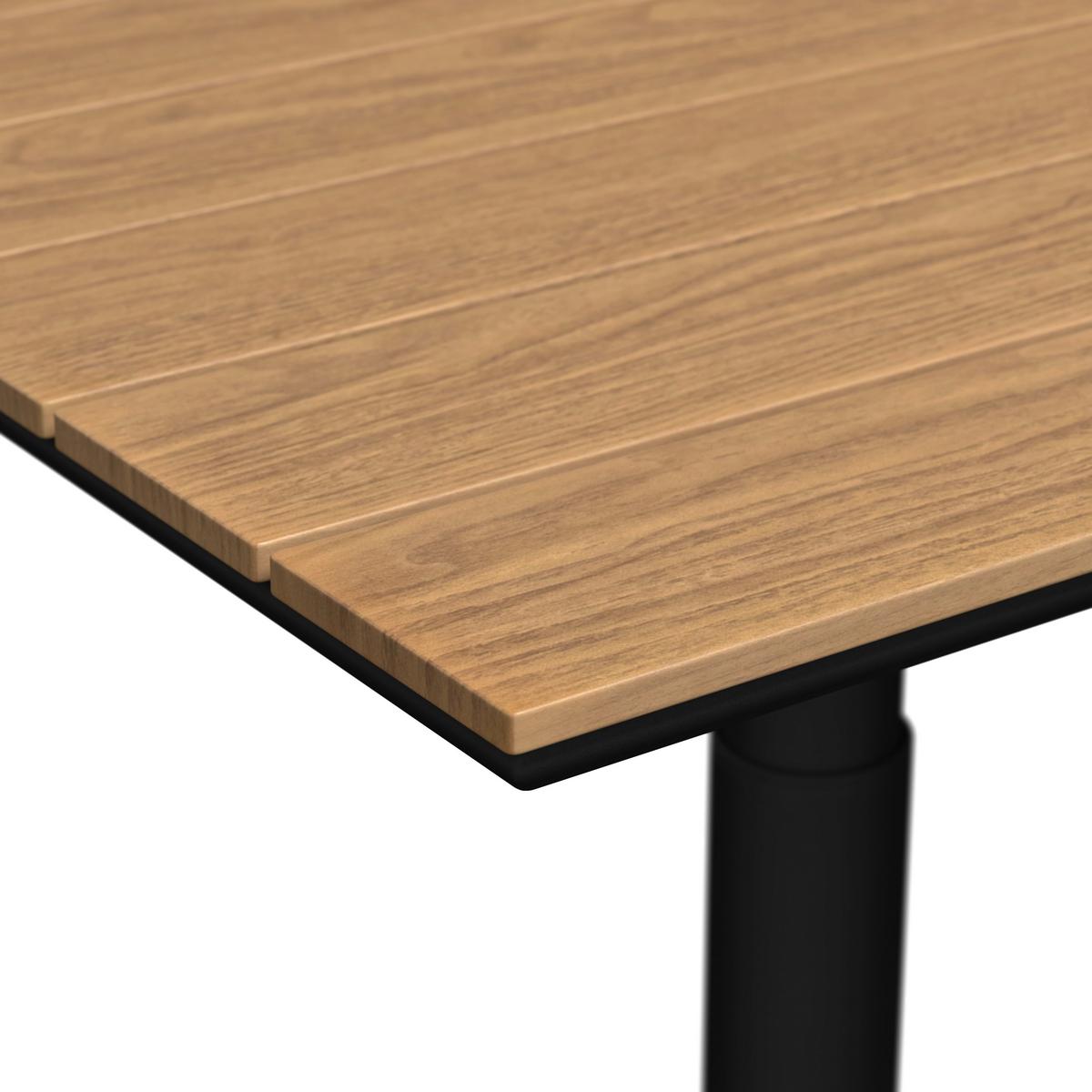 Gartentisch Tokio - Anthrazit/Naturfarben, MODERN, Metall (140/52-72/72cm) - Beldano