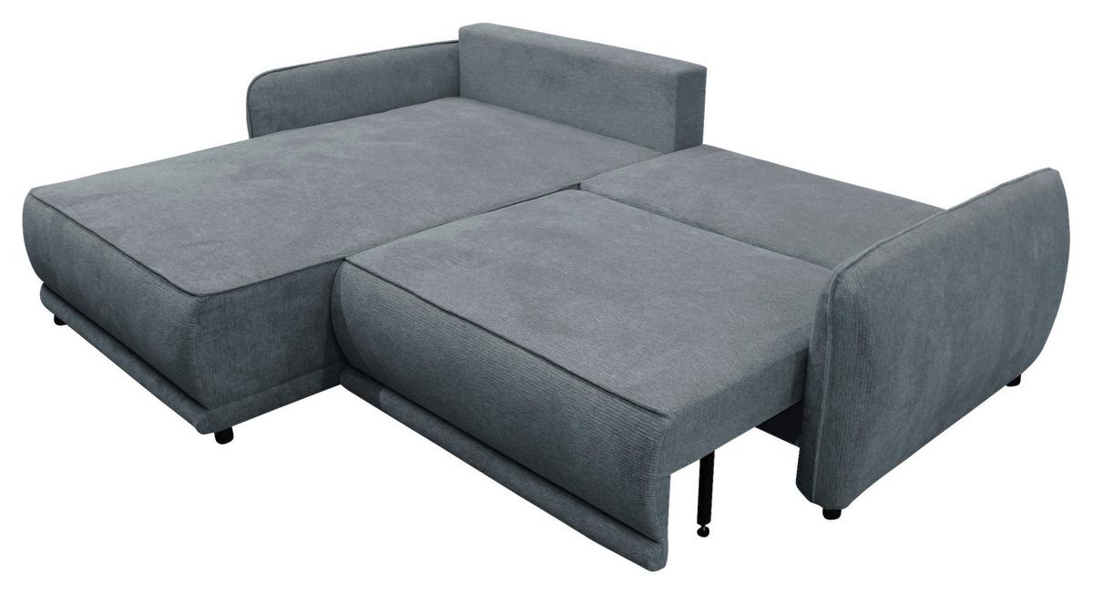 Ecksofa Fresh Blau 195x264 cm - Blau/Beige, Design, Textil (195/264cm) - MID.YOU