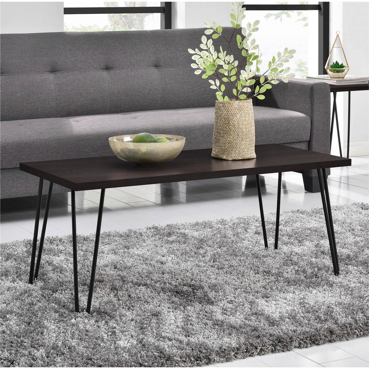 Couchtisch Owen Braun 46 Cm - Schwarz/Braun, Design, Holzwerkstoff/Metall (106/46/50cm) - MID.YOU