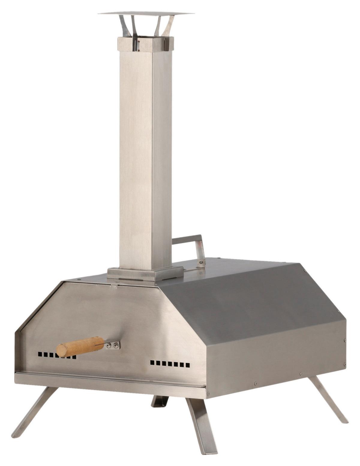Pizzaofen Hamnå - Silberfarben, KONVENTIONELL, Metall (76,4/68,1/40cm) - Gardenson