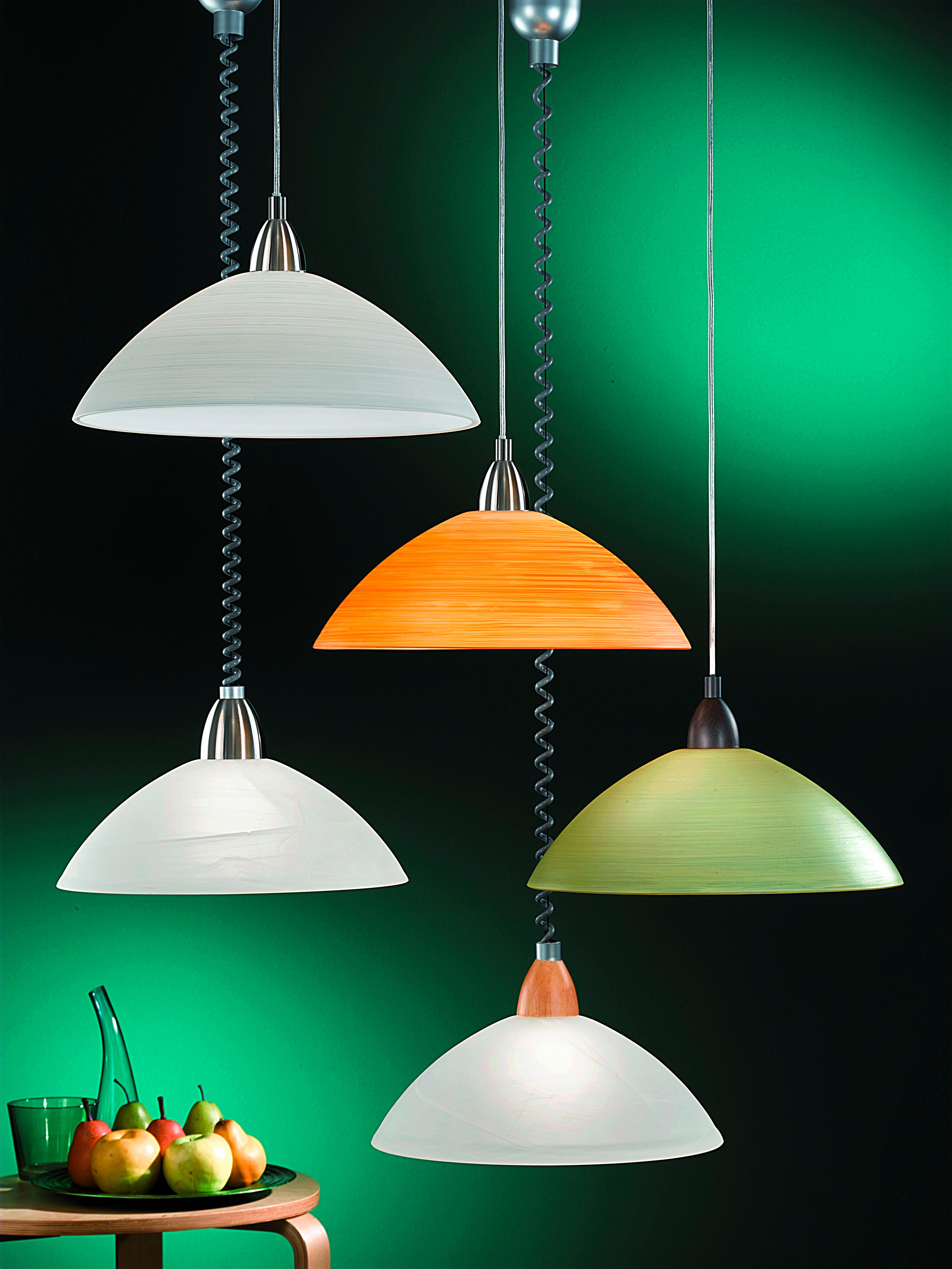 Hängeleuchte 87008 Lord2 - Silberfarben/Nickelfarben, KONVENTIONELL, Glas/Kunststoff (36/110cm) - Eglo