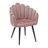 Jídelní křeslo SIBYL růžová - růžová/černá, Romantický / Rustikální, kov/textil (63/84/58cm) - Premium Living