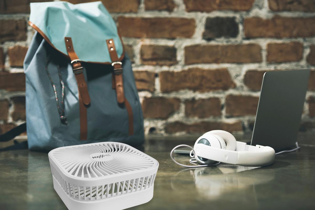 Tischventilator 1,3-4,8 W Maxxmee H: 19,7 Cm - Weiß, Basics, Kunststoff/Metall (19,7/19,7/9,3cm) - TV - Unser Original