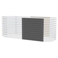 Hochbeet-erweiterung Vita 82,1x85,8x80 Cm, Oval, Grau - Grau, Basics, Metall (82,1/85,8/80cm)