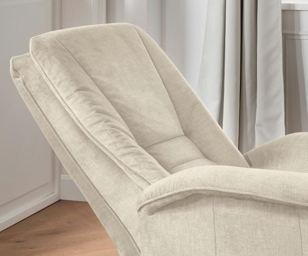 Fernsehsessel Harry Beige B: 77 cm - Beige/Schwarz, Design, Textil (77/107/88cm) - Livetastic