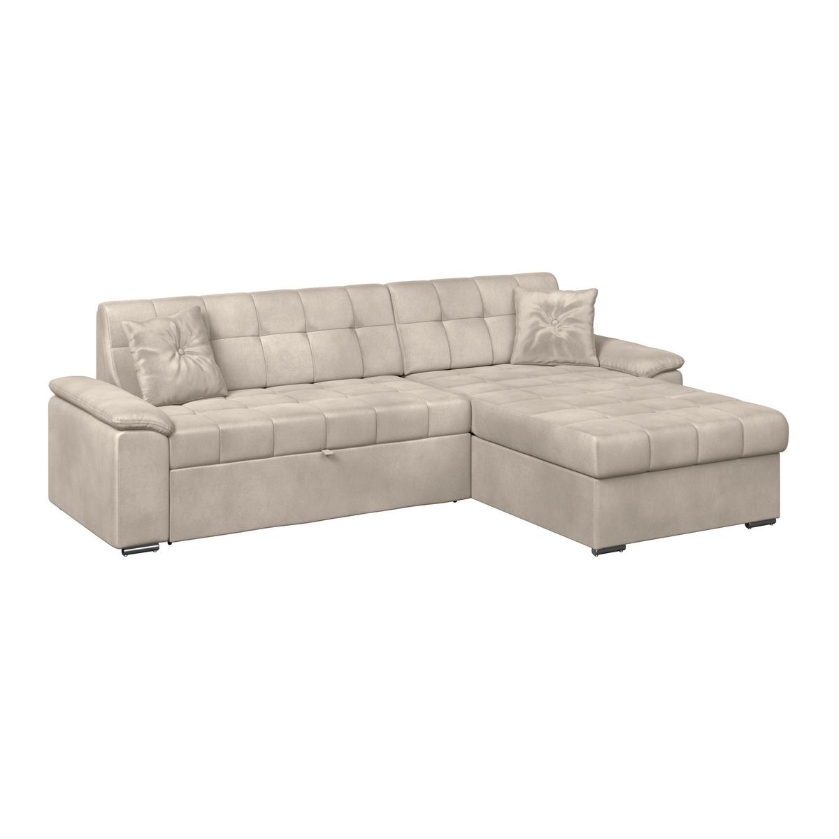 Ecksofa Bali grau, 257x167cm - Beige, Trend, Textil (257/167cm) - Livetastic