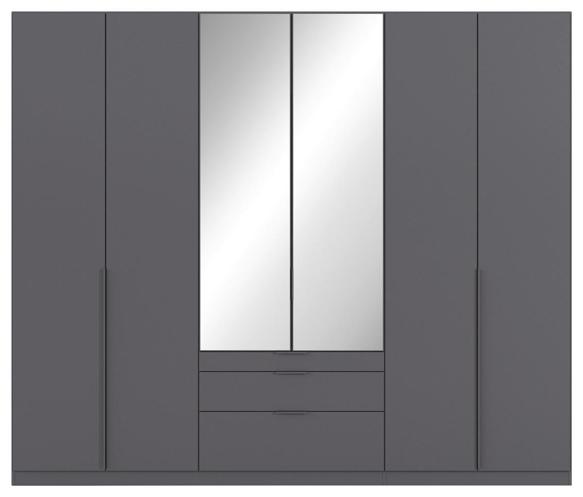 Drehtürenschrank Alabama Grau Metallic B: 271 Cm - Grau, MODERN, Holzwerkstoff (271/229/54cm) - Rauch Möbel
