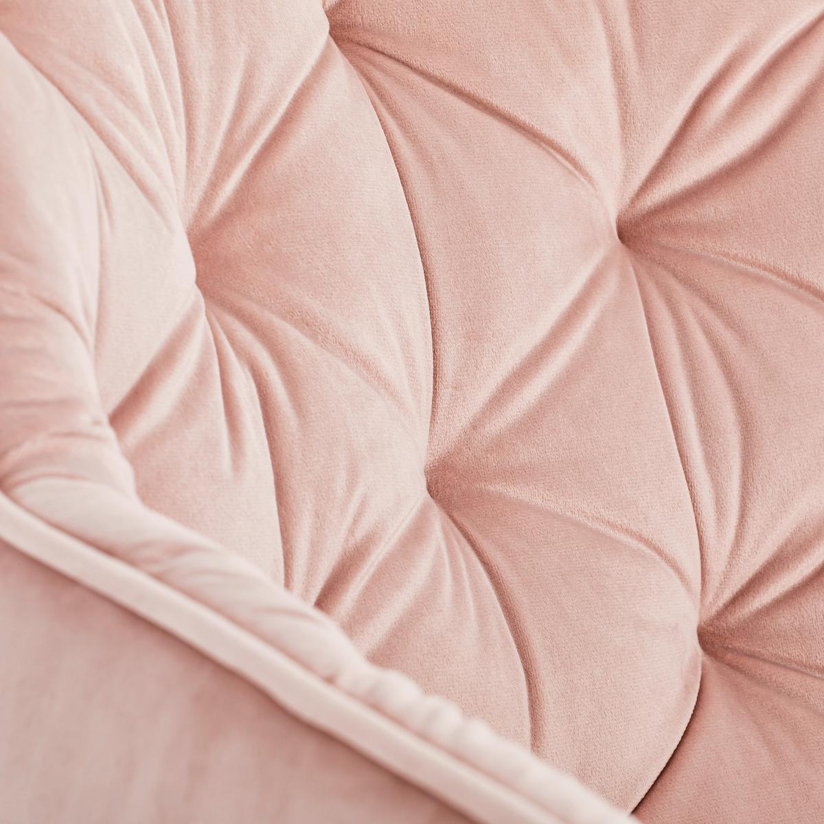 Armlehnstuhl Avegno Rosa mit drehbare Sitzfläche - Schwarz/Rosa, MODERN, Holz/Textil (58/83/63cm) - Livetastic
