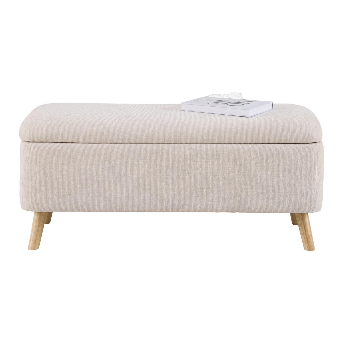 SEDACÍ LAVICE JENSON -EXKLUSIV- - přírodní barvy/béžová, Moderní, dřevo/textil (100/43/40cm) - Mömax