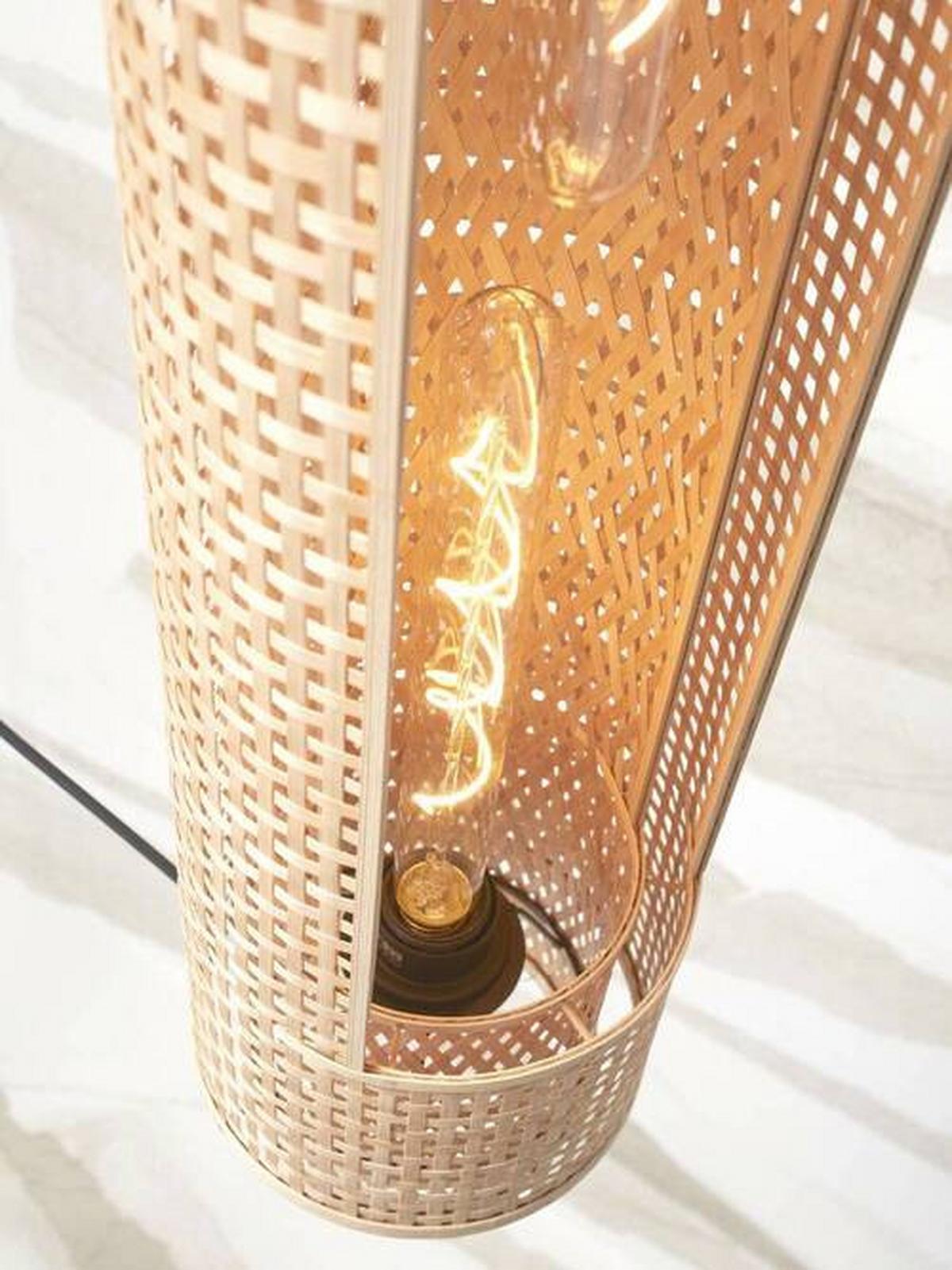 Hängeleuchte Bhutan/H85/N - Naturfarben, Trend, Holz (15/15/85cm) - Good & Mojo