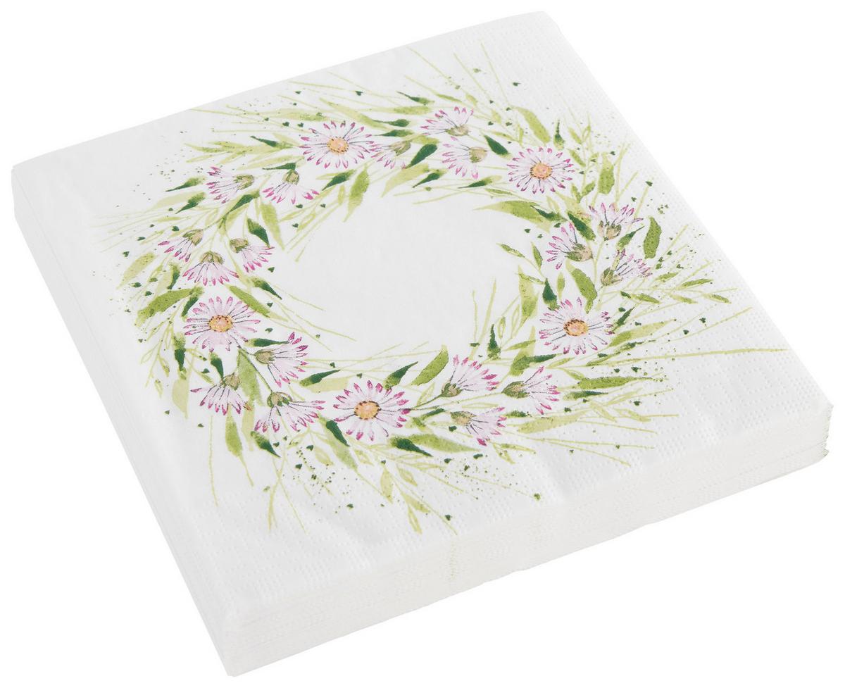 UBROUSEK KAI - bílá/růžová, papír (33/33cm)