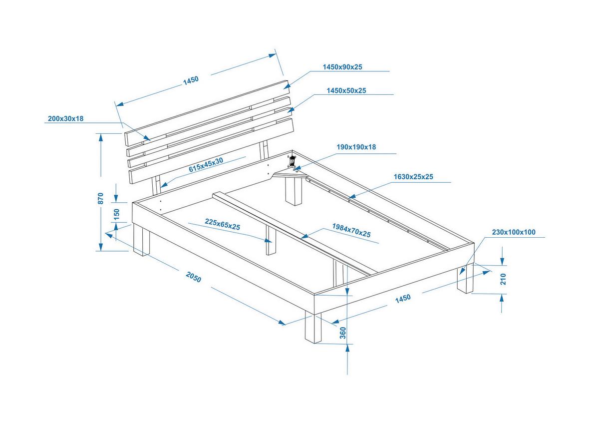 Massivholzbett 140x200 cm Elisabeth Buche - Kernbuche, KONVENTIONELL, Holz (140/200cm)